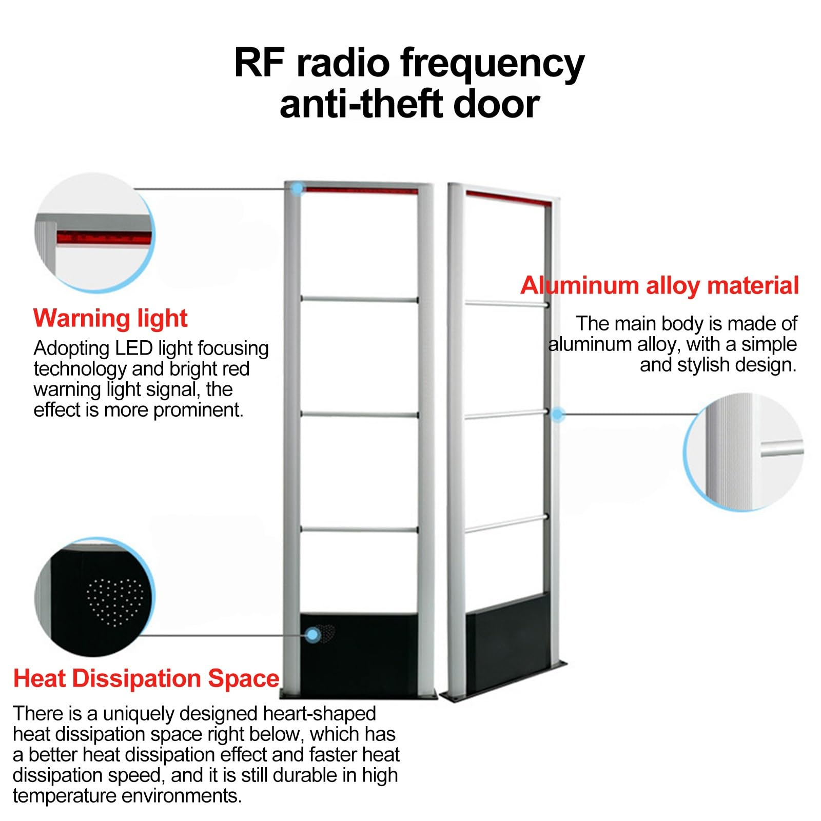 Equipo Antirrobo Al por Menor de 8,2 MHz, Sistema EAS RF, Torre de Equipo Antirrobo para Supermercados y Tiendas de Ropa