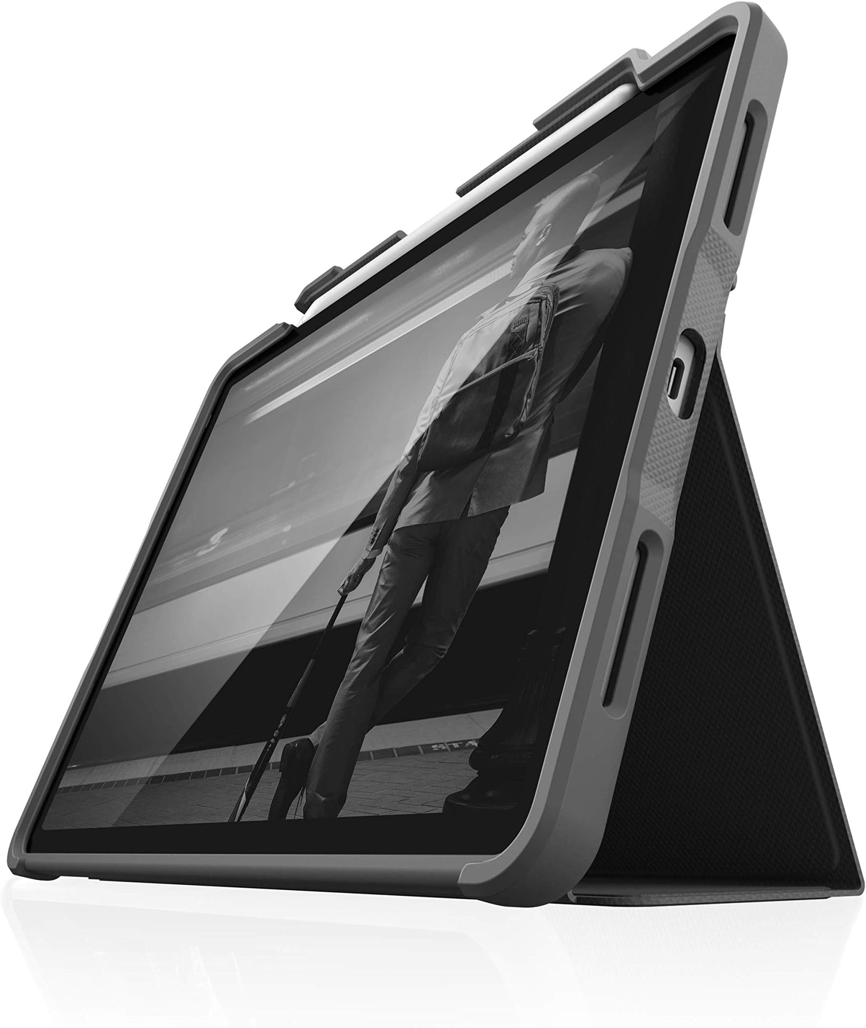 STM Rugged Plus Case Cover for iPad Pro 11" 4th/ 3rd/ 2nd /1st Gen | Color Black | Case Cover | Military-spec Approved | Magnetic Closure