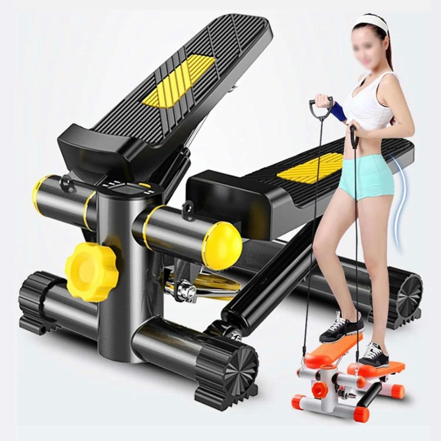 MOUNE Step Fitness Machines， Mini Steppers Running Machines Sport Treadmills LCD Fitness Equipment Home Lose Weight Leg Slimming Pedal Gym Exercise