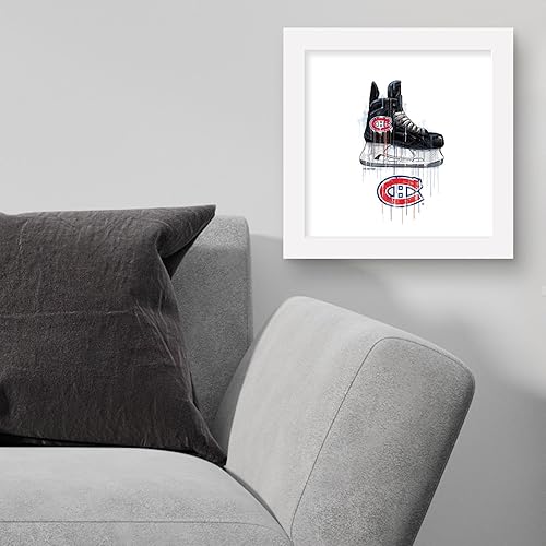 Miniatura 3 de Trends International Gallery Pops NHL Montreal Canadiens - Arte de pared de patín de goteo, versión enmarcada blanca, 12 x 12 pulgadas