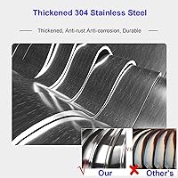 Vista 2 de Tapa de escape de acero inoxidable Ventilación de conducto de techo, 15.7 pulgadas 4.3 pulgadas, tapa de ventilación de turbinas rotación