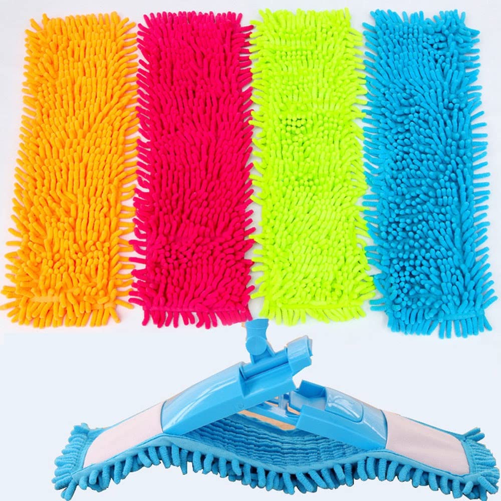 Cabeza de reemplazo de la fregona de Chenille for el suelo de lavado Paño de limpieza de la microfibra Microfibra autoprolada(3-Pack)