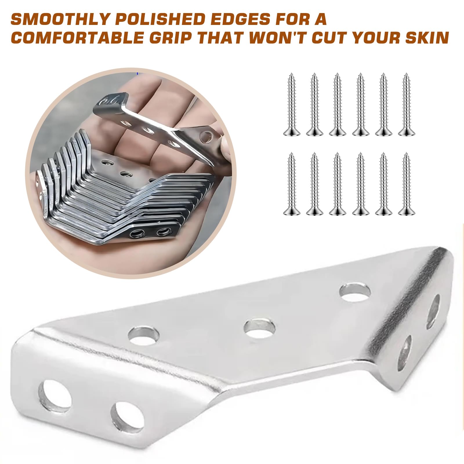 12 PCS Corner Connector, Stainless Steel Corner Connector with 84PCS Screws - Image 3