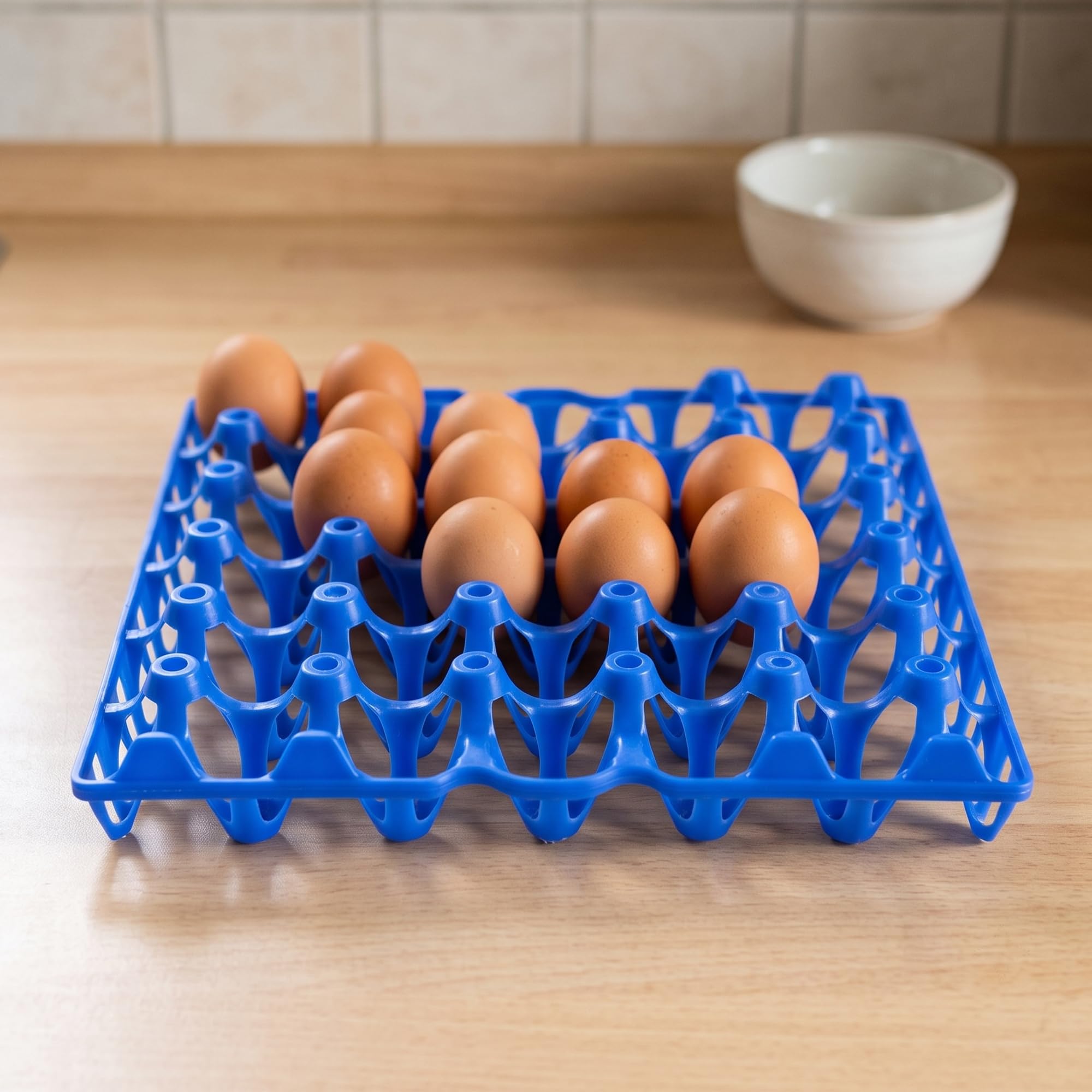 SOUJAP 20 scatole per uova per 30 uova, in plastica, per conservare e trasportare forniture di trasporto, blu
