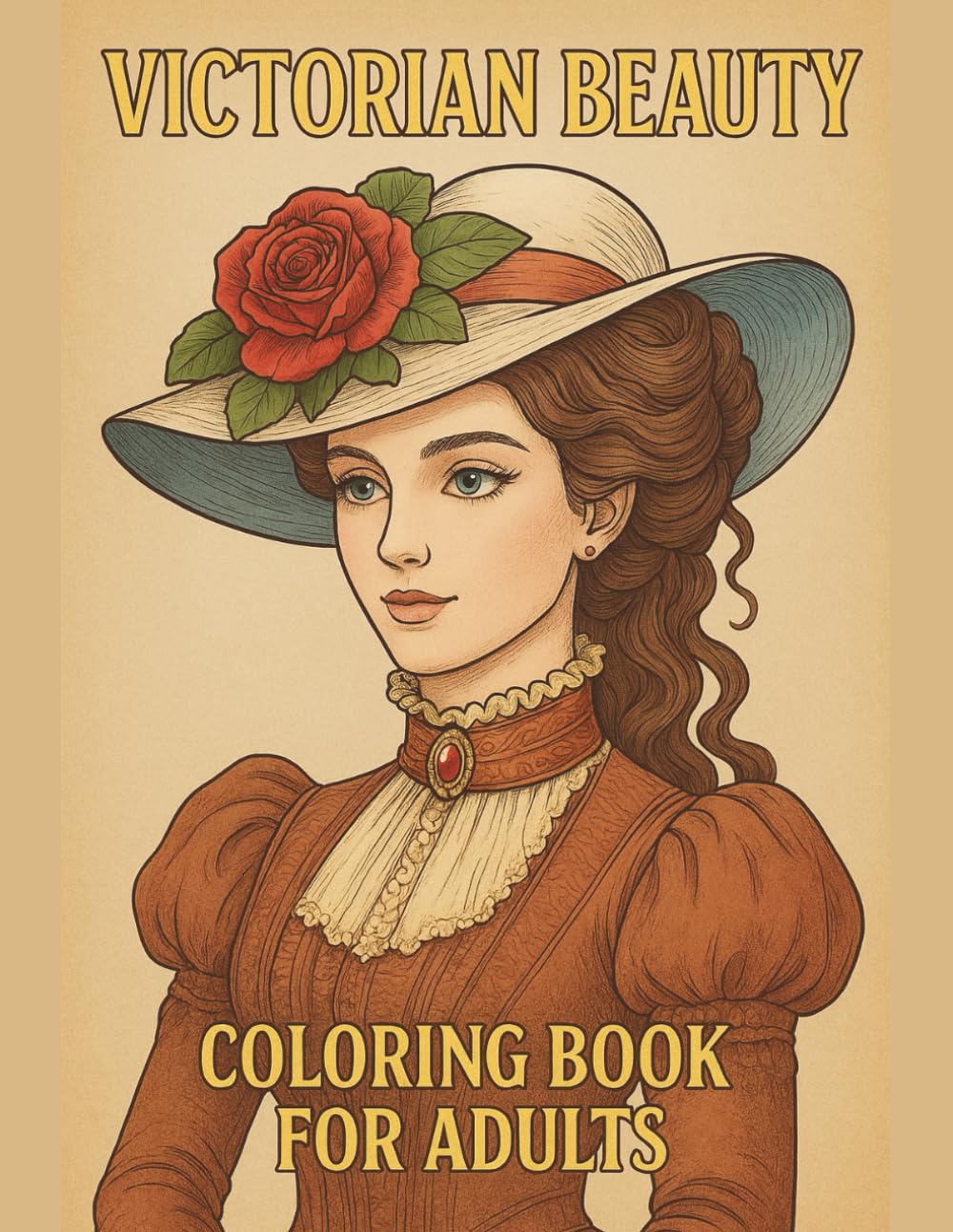VICTORIAN BEAUTY: Exquisite Ladies, Hairstyles & Accessories — Detailed Victorian Era Coloring Book for Adults: 80 Single-Sided Intricate Victorian ... Details, Jewelry & Romantic Era Aesthetics