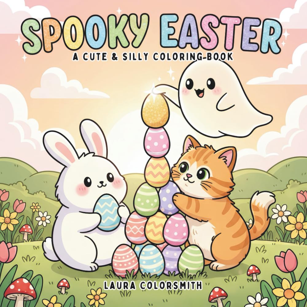 Spooky Easter - A Cute & Silly Coloring Book: Fun and Easy Coloring Pages Combining Spooky and Easter Themes with Cute Ghosts, Bunnies, and Haunted Eggs (Coloring Book for Easter)