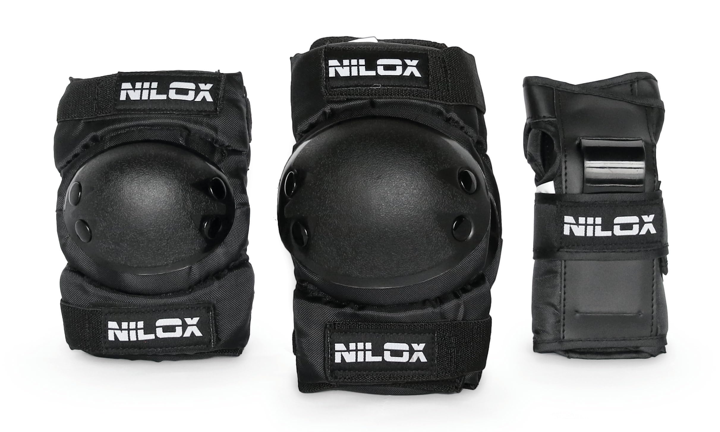 Nilox Doc Kit di Protezione Junior, Kit Protezione Gomitiere, Ginocchiere e Parapolsi, Protezione per Skate, Protezione in un'Unica Attrezzatura per Bicicletta, Monopattino, Pattini