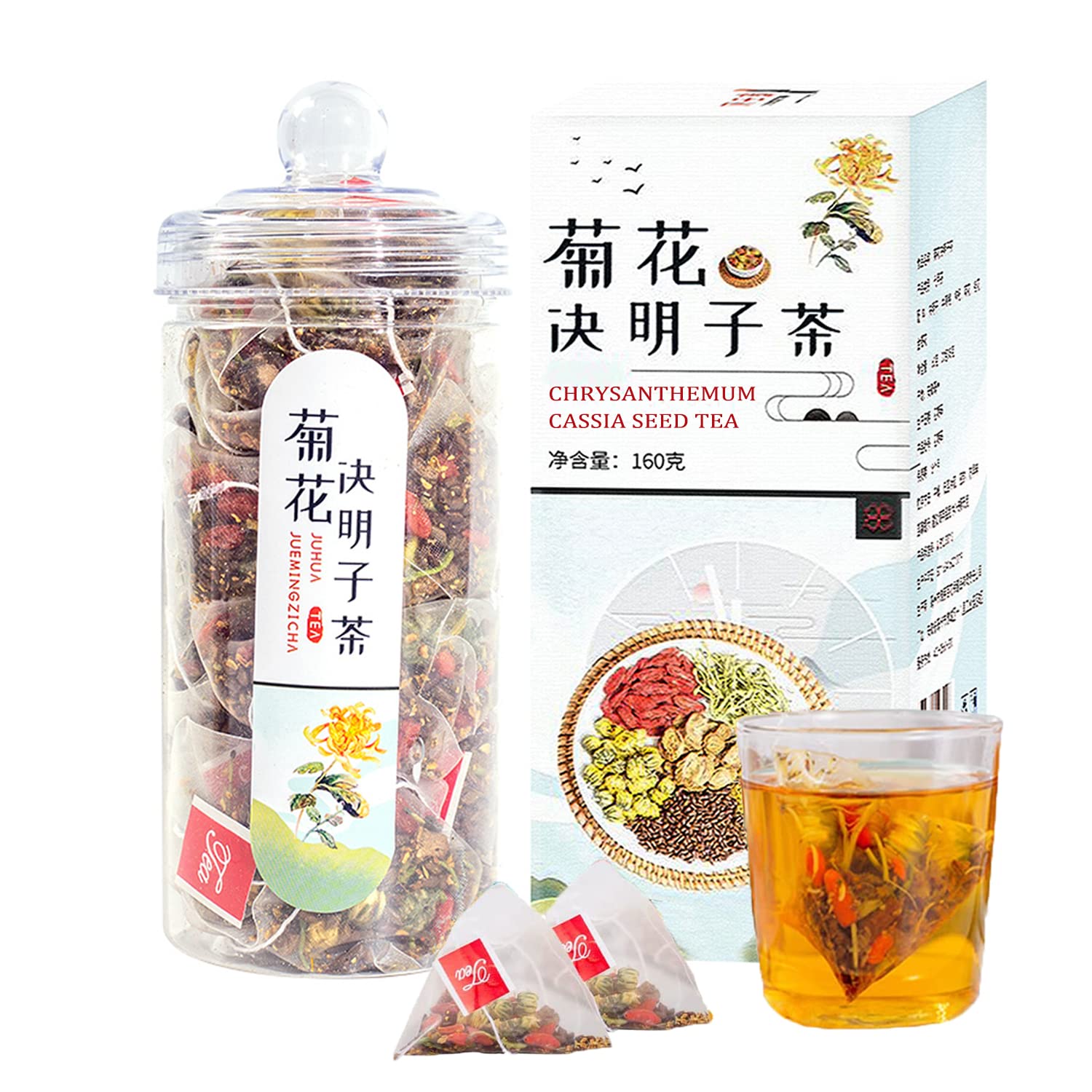 Chrysanthemum Cassia Seeds Tea Bags (8gX20 Bags in 1 Box), Sweetscented Osmanthus