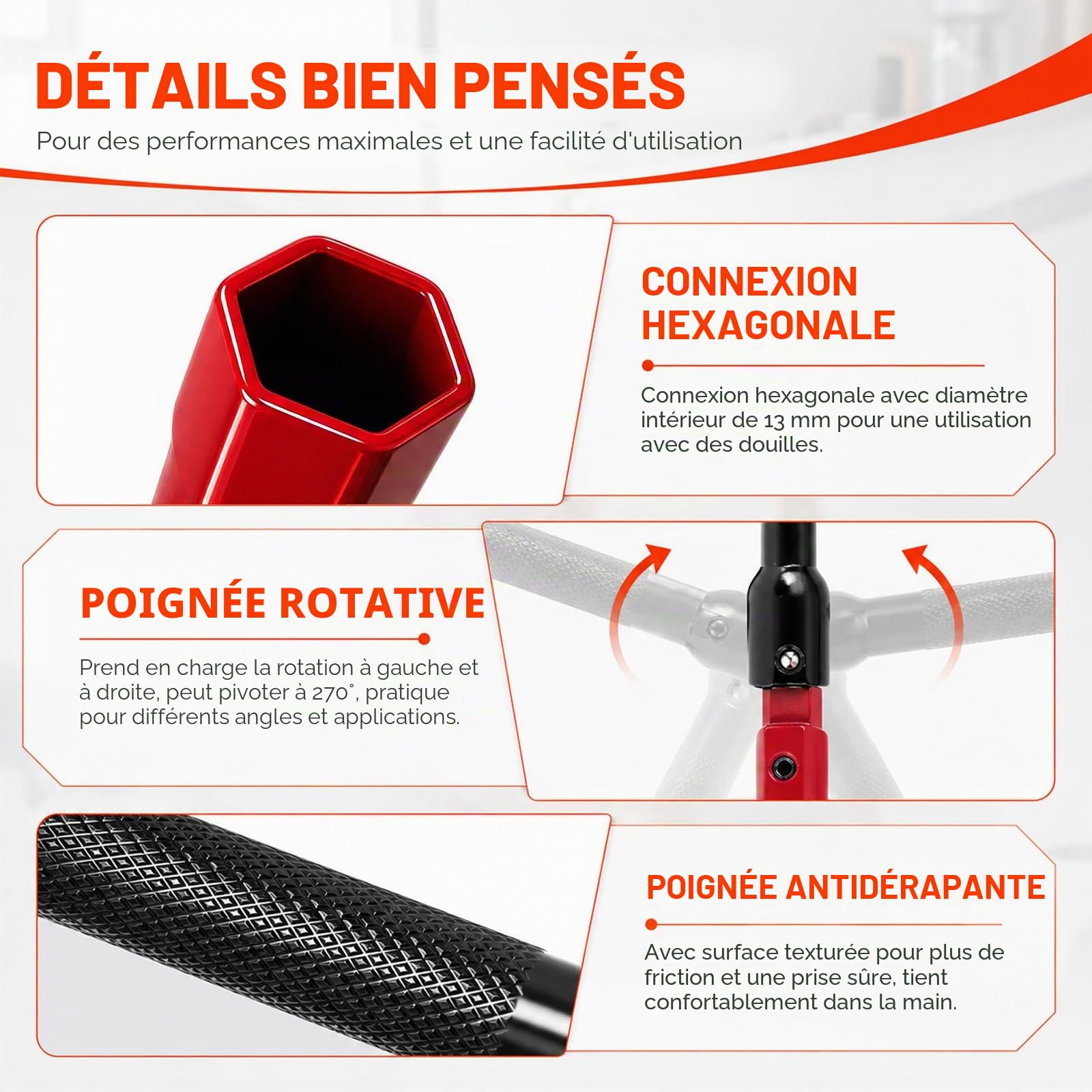 Jeu de 10 clés à écrou de robinet, douilles de 8 à 17 mm, jeu de clés à écrou de robinet, clés à écrou, clés pour robinetterie destinées aux réparations de tuyaux et de lavabos