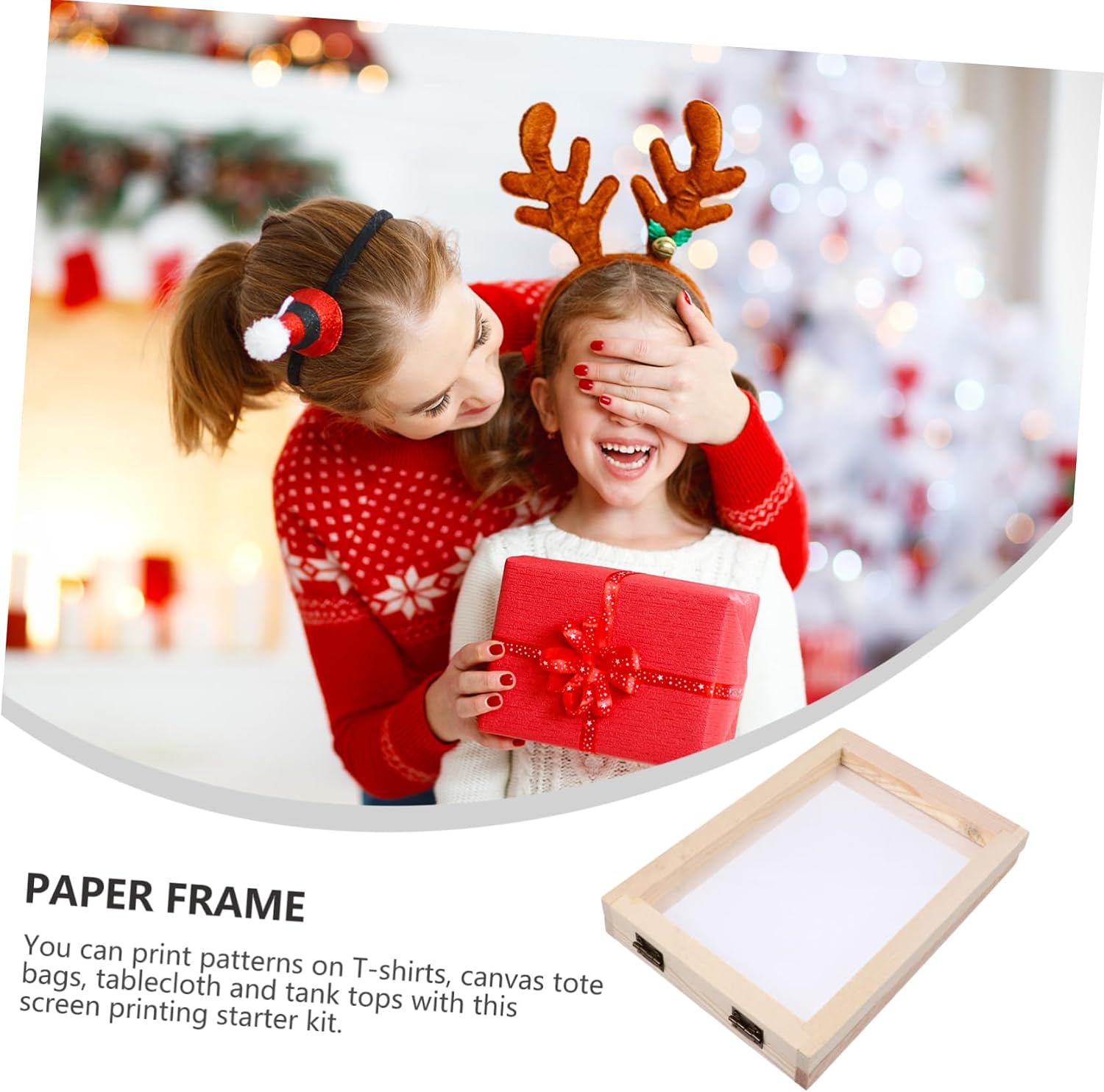 Wooden Papermaking Frame for DIY Crafts Screen Printing Mould Kit for Handicrafts and Dried Flowers Dual-Sided Design Reusable and Easy to Clean Style