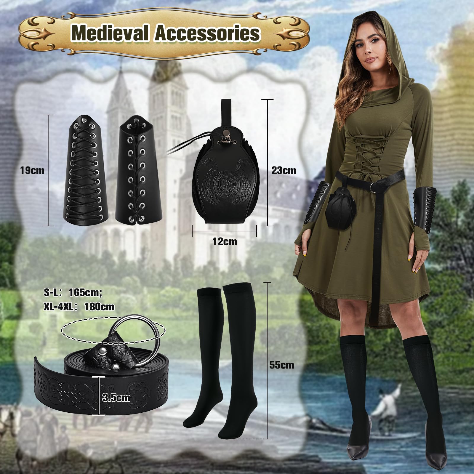 Mittelalterliches Renaissance Kostüm für Damen