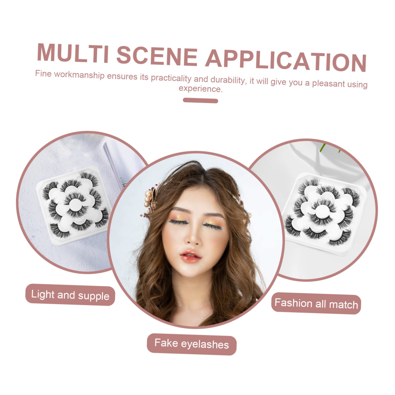 Beavorty 4 Set Di Ciglia Finte Delicate Sulla Pelle E Extension Per Ciglia Soffici Facili Da Applicare Per Le Feste 5 Paia*4