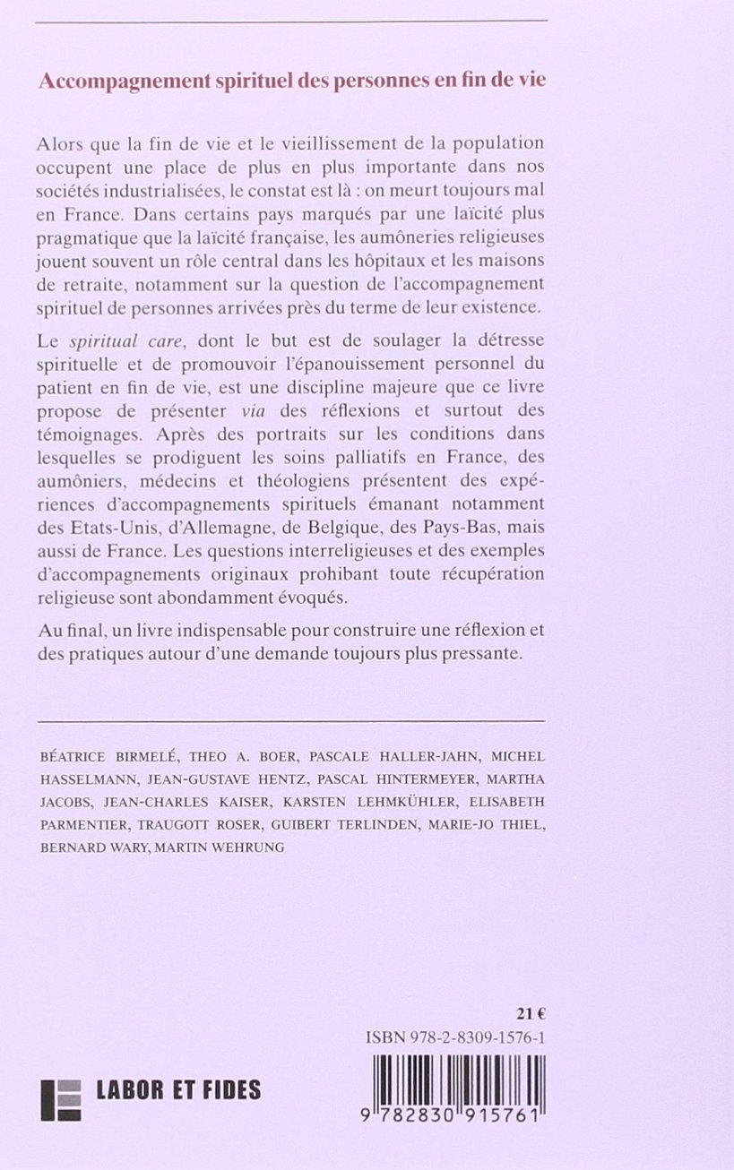 Accompagnement spirituel des personnes en fin de vie: Témoignages et réflexions