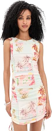 MINKPINK Women's Dolce Mesh Ruched Mini Dress