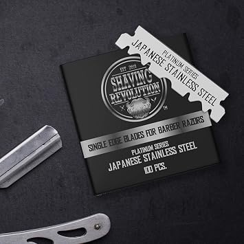 Barber Single Edge Razor Blades - 100 Count Stainless Steel