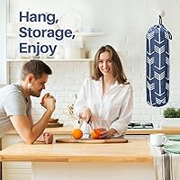 Vista 7 de TOGETRUE Soporte para bolsas de plástico, soporte de pared grande para almacenamiento de bolsas de plástico, dispensadores de bolsas de compras