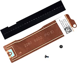 Deal4GO Slot 2 M.2 2280 SSD Heatsink Cover 0JFF2T JFF2T SSD2 Thermal Bracket wInsulation Sheet for Dell XPS 17 9700 9710 Precision 17 5750, (0HFD3T)