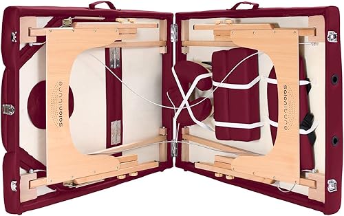 Miniatura 10 de Mesa de masaje portátil profesional con respaldo, varios colores disponibles, de Saloniture , Crema