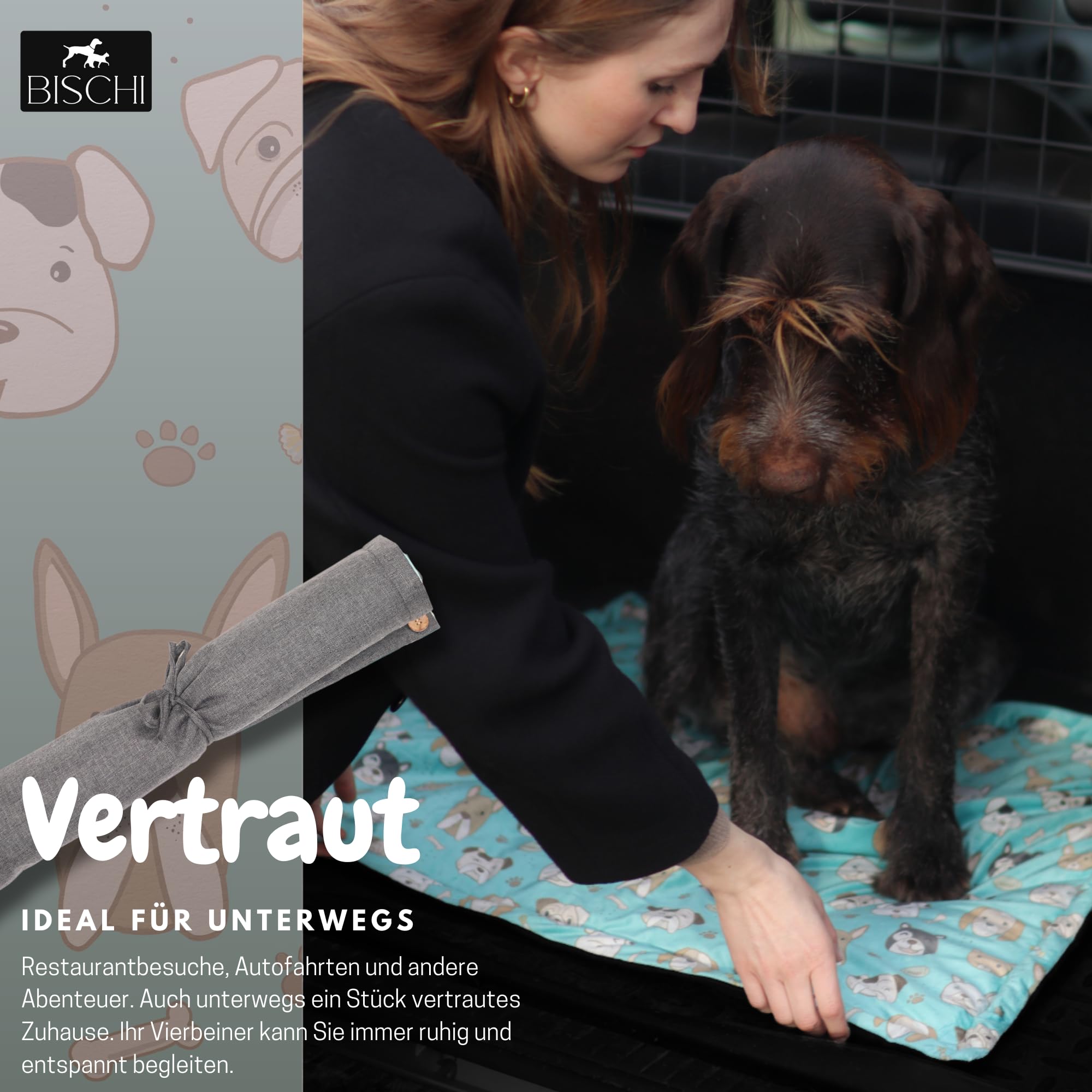 Hundebett 80x60x15 Cm Mit Erhöhtem Rand – Orthopädische Matratze Für Große Hunde, Rutschfester Boden & Waschbar