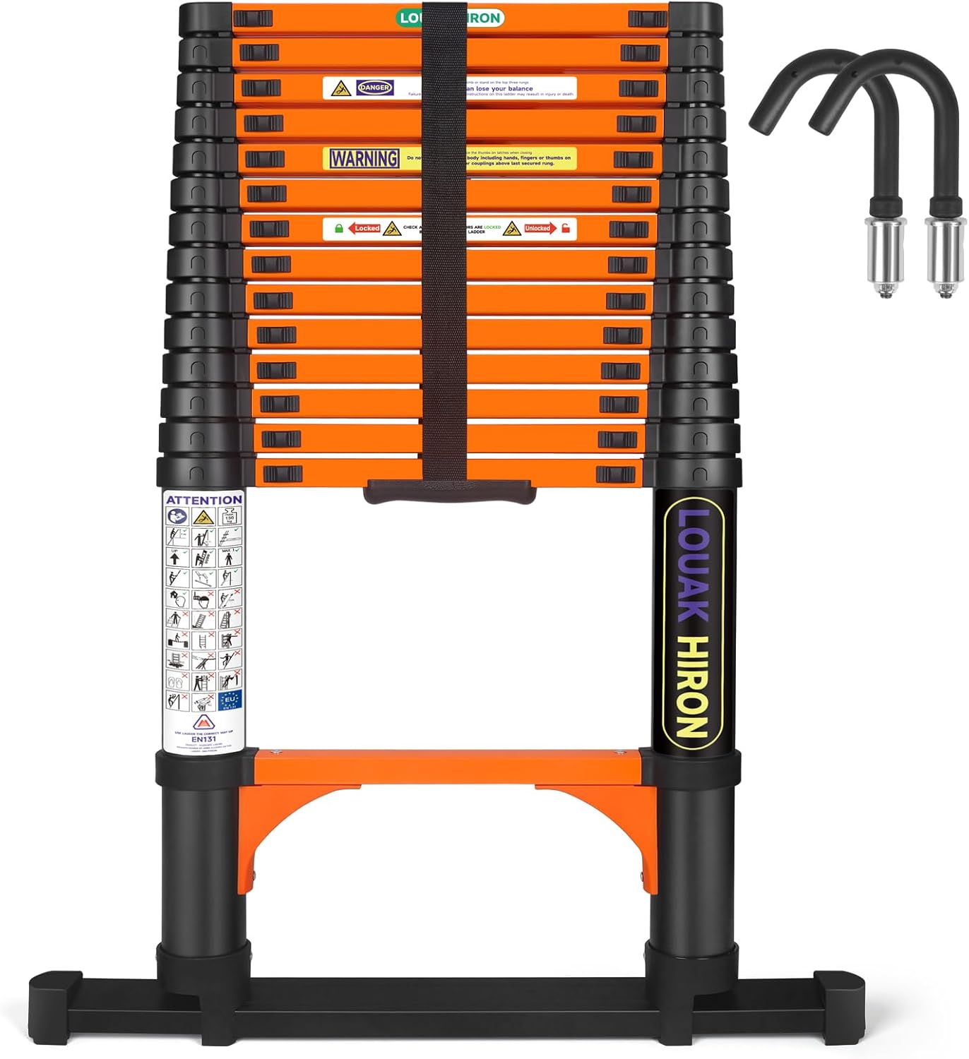 Telescopiing Ladder 14.5ft / 4.4m Extendable Extension Folding Non-Slip Ladder for Multi-Purpose Household