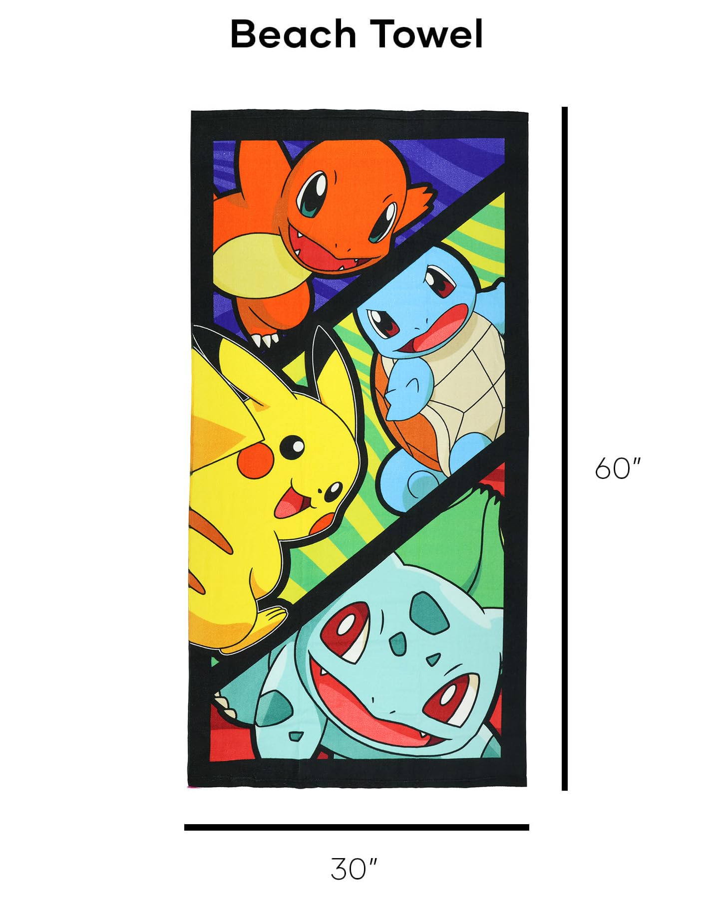 Amazon.co.jp: NORTHWEST ポケモン ビーチタオル ピカチュウ ヒトカゲ