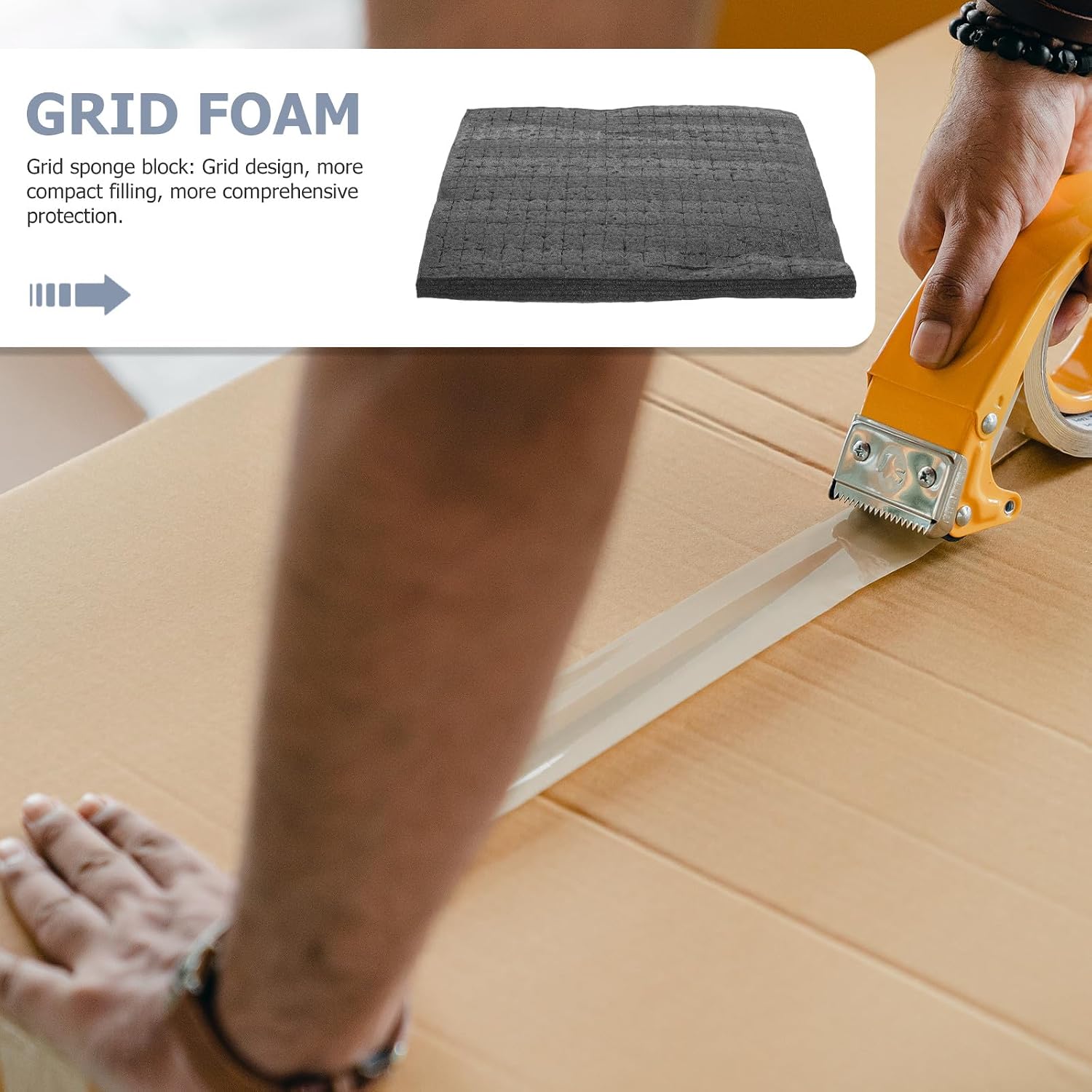 MAGICLULU Packaging Foam Inserts Black Grid Foam Cube 330x250x40mm Shock Absorption for Case Protection and DIY Gap Filler