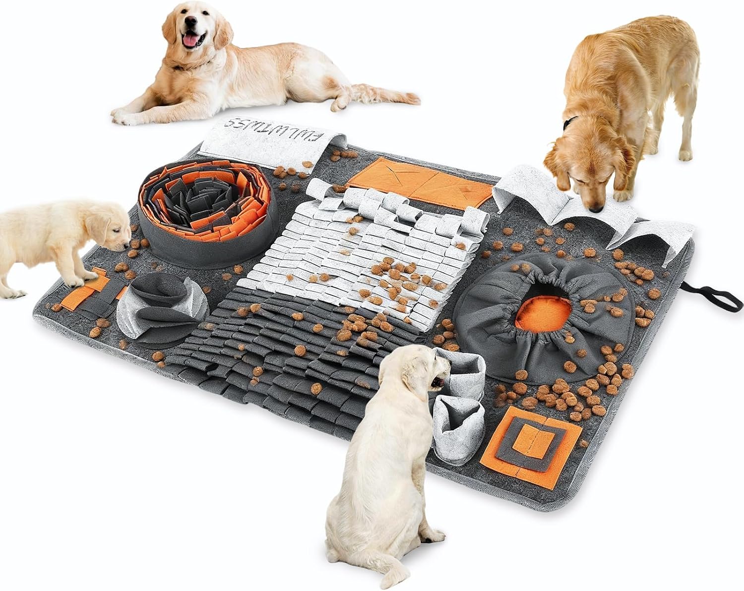 Alfombra para olfatear para perros – Juguete inteligente y juegos de búsqueda para el desarrollo mental, alfombra de fieltro resistente, resistente a desgarros, parte inferior antideslizante, 66 x 43