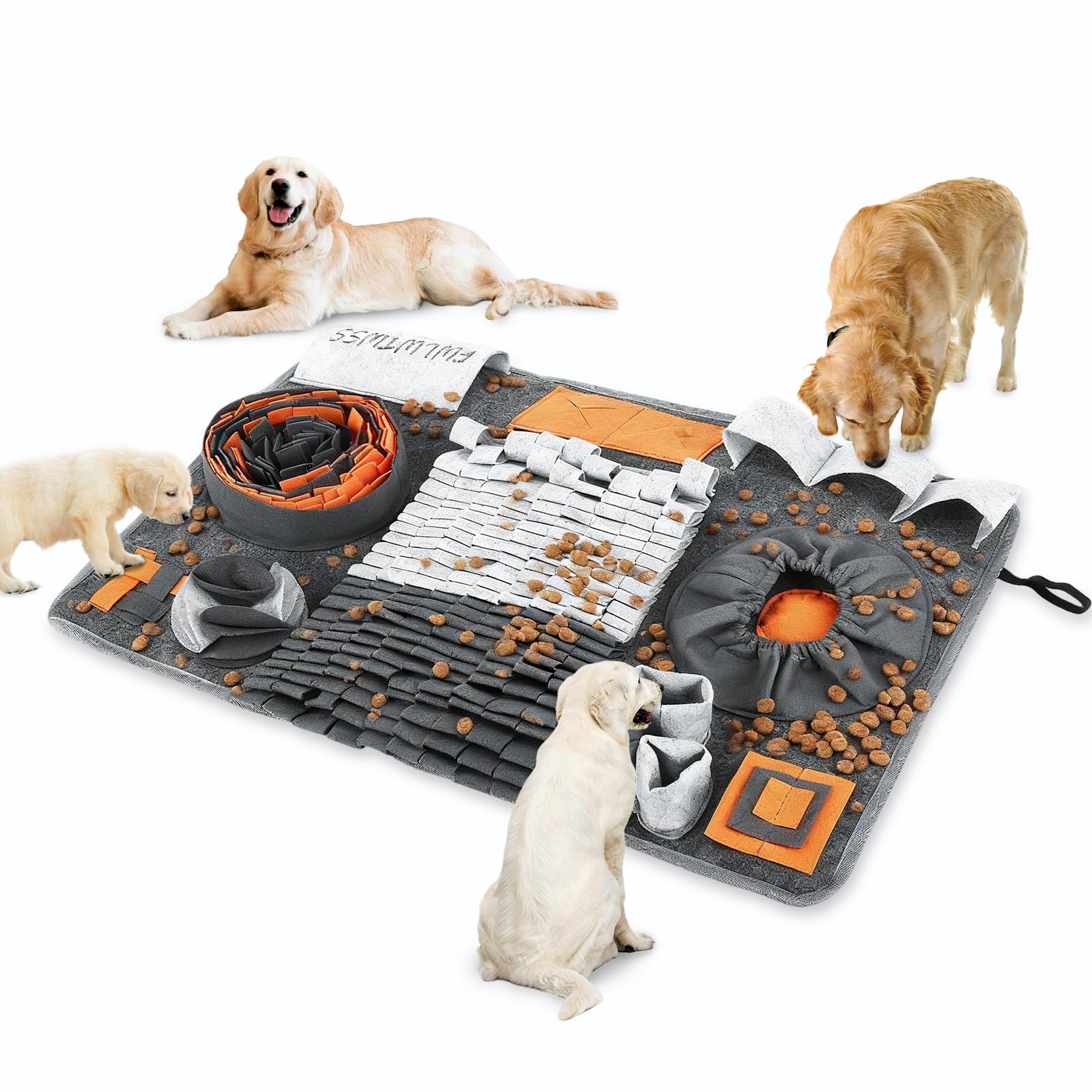 Alfombra para olfatear para perros – Juguete inteligente y juegos de búsqueda para el desarrollo mental, alfombra de fieltro resistente, resistente a desgarros, parte inferior antideslizante, 66 x 43