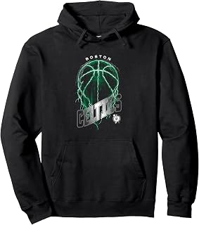 NBA Boston Celtics Lightning Bolt Basketball Logo Pullover Hoodie