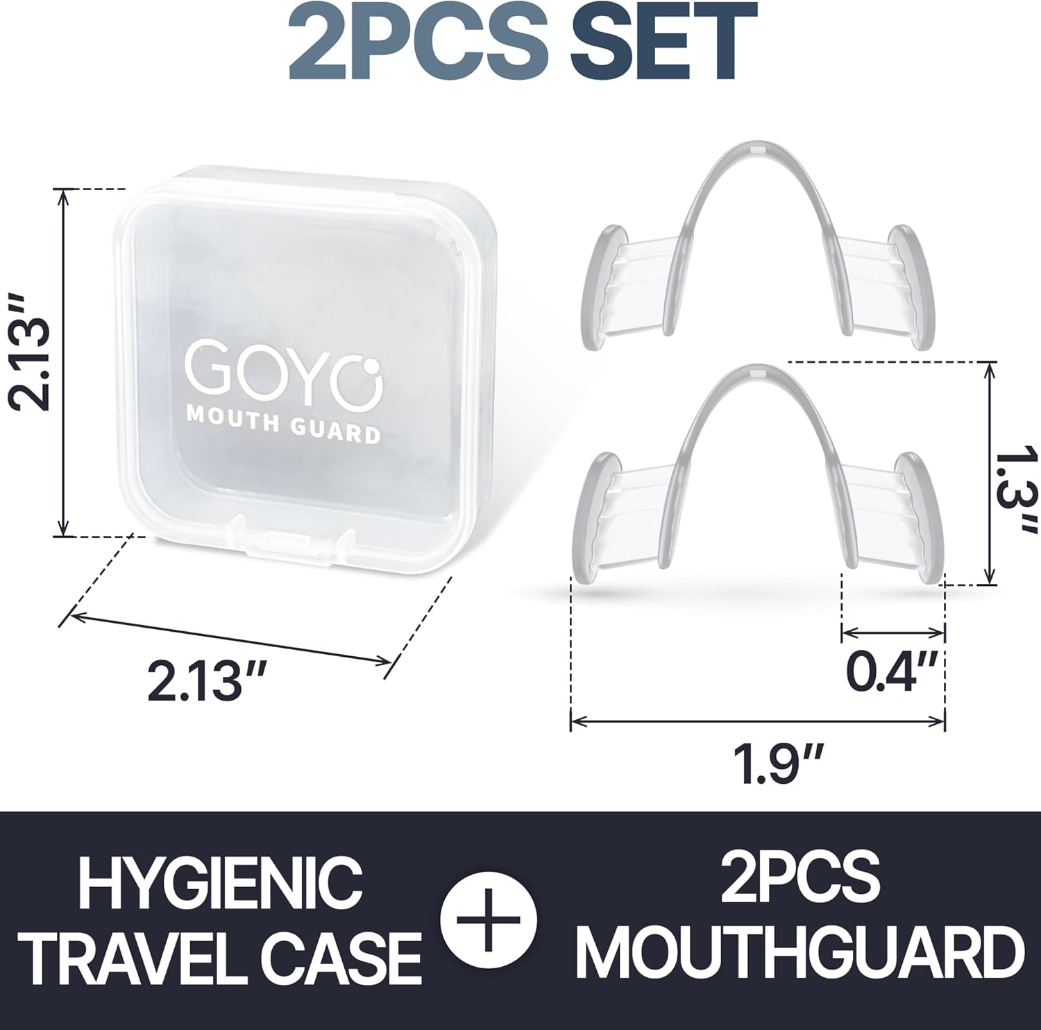 Mouth Guard for Grinding and Clenching Teeth at Night, Sleep Night Guard, Grinding Protection, Clenching Protection, Teeth Bruxism Mouth Piece with Travel Hygiene Case (2set) (1set) - Image 6