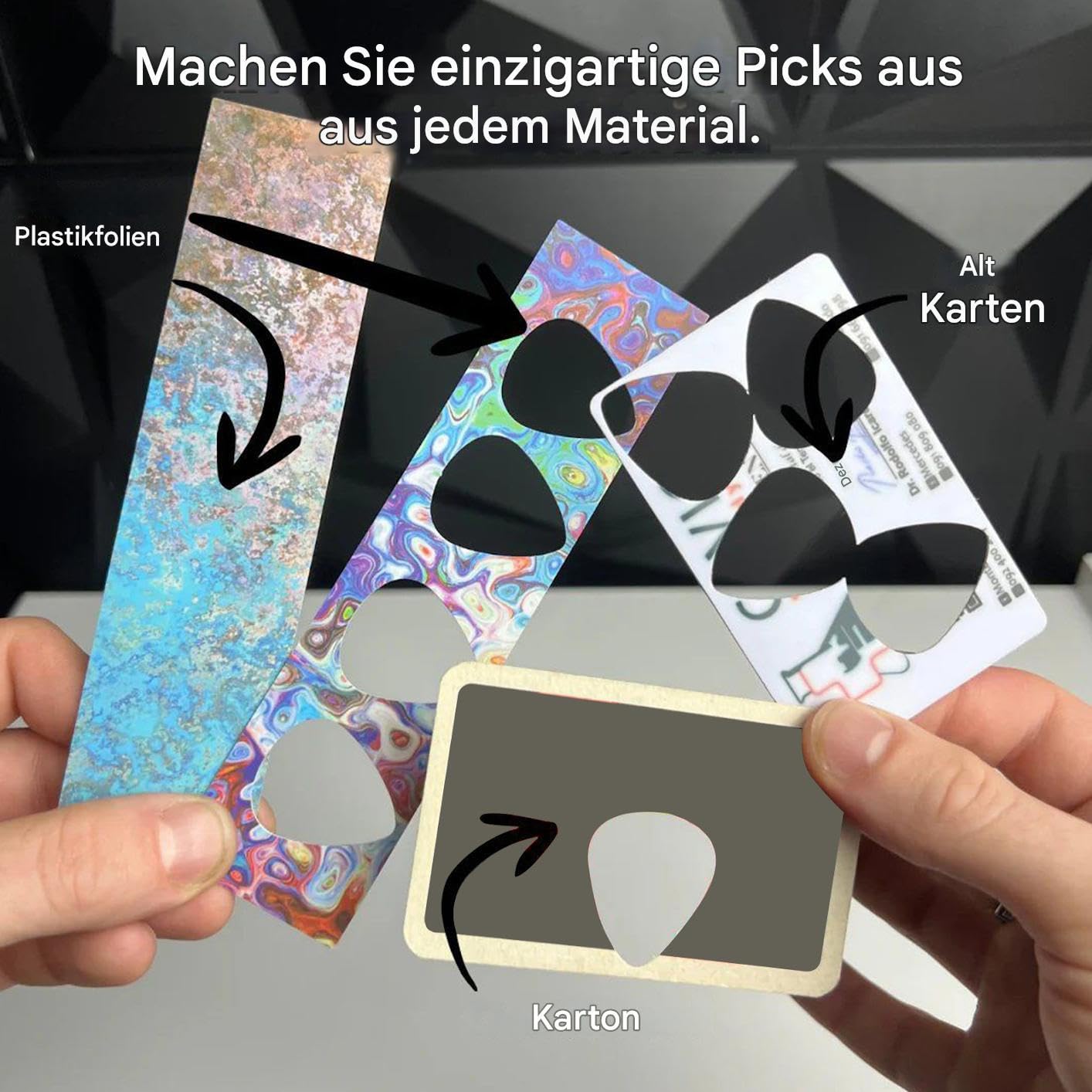Guitar Pick Punch Kit | Guitar Plectrums Maker Tool With Pick Start Strips, For Musician Practice Performance Beginner Player Studio Travel Home Show