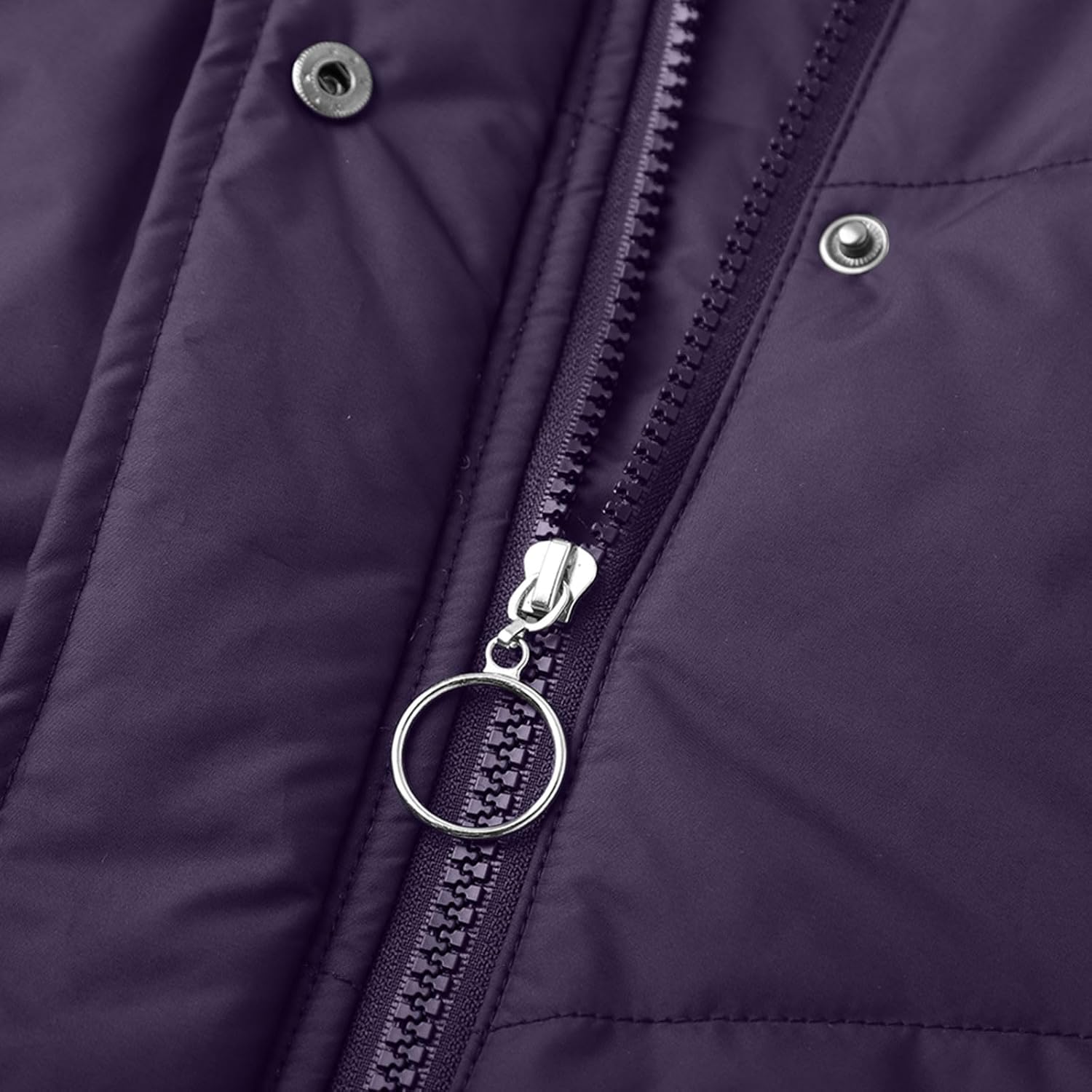 Long Puffer Jacket Womens - Warm Insulated Winter Coats for Women with Fur Trim Hood Parka Jackets Stylish Thermal