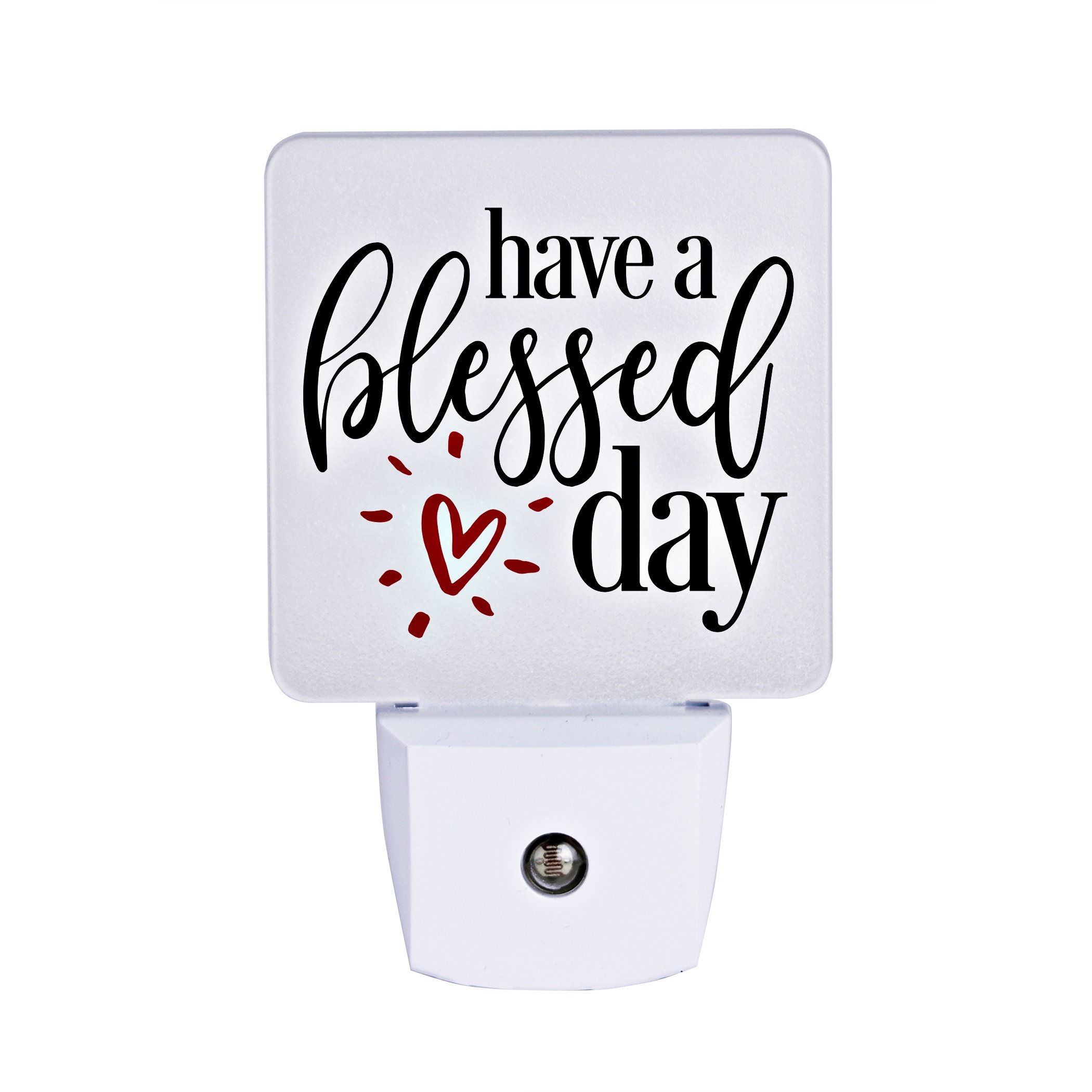 Auto ON/Off Plug in LED Night Light - Automatic and Safe, Illuminates and Adds The Perfect Touch to Any Room | Let Your Light Shine Nightlight - Have a Blessed Day