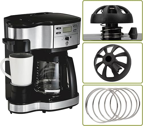 Miniatura 3 de Cesta de café para máquina de elaboración de cerveza Kit de tapón con resorte inferior de repuesto para Hamilton Beach Flexbrew 2 Way Coffee Maker