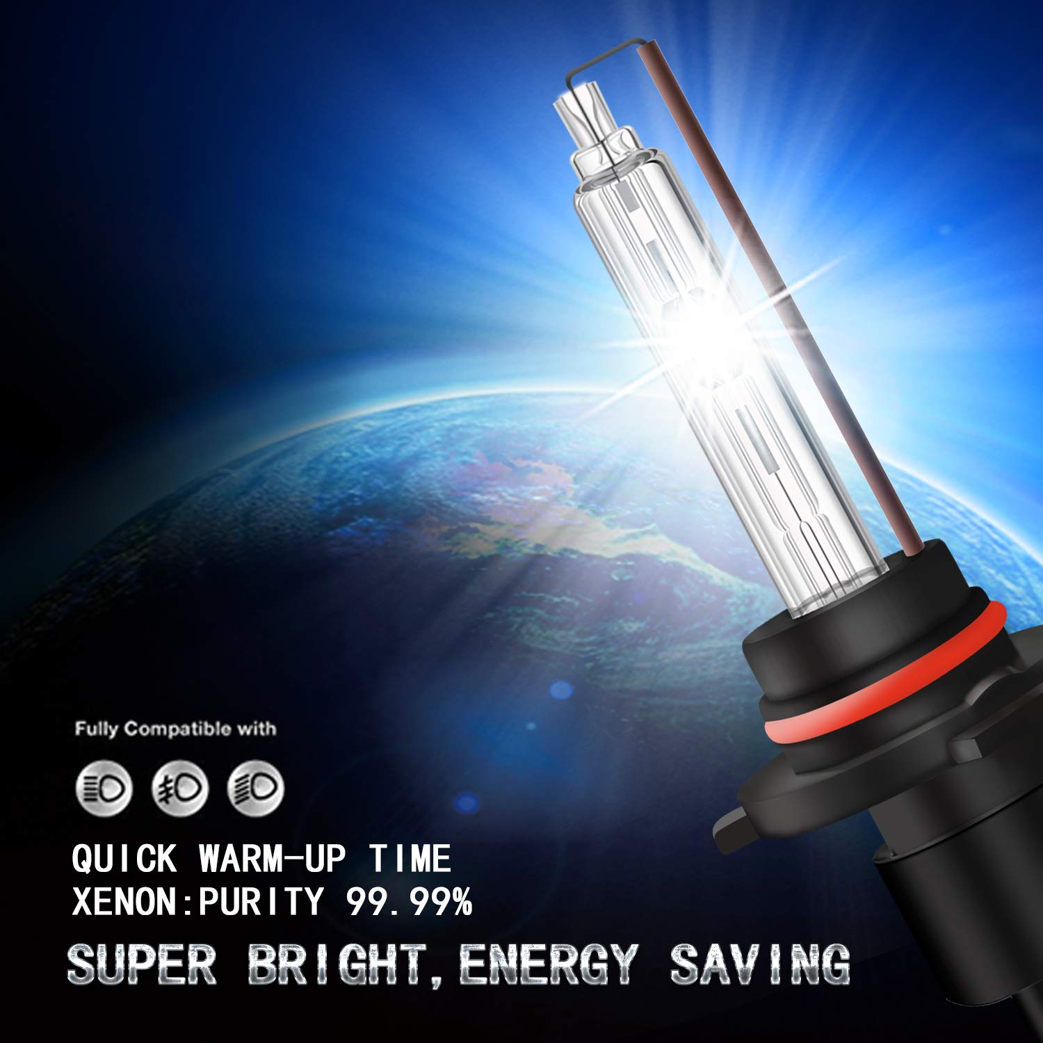 WinPower Hir2 / 9012 Żarówki ksenonowe 55W HID Light Lampa Wymiana reflektora samochodowego Żarówka 6000K Czysta biel, 1 para