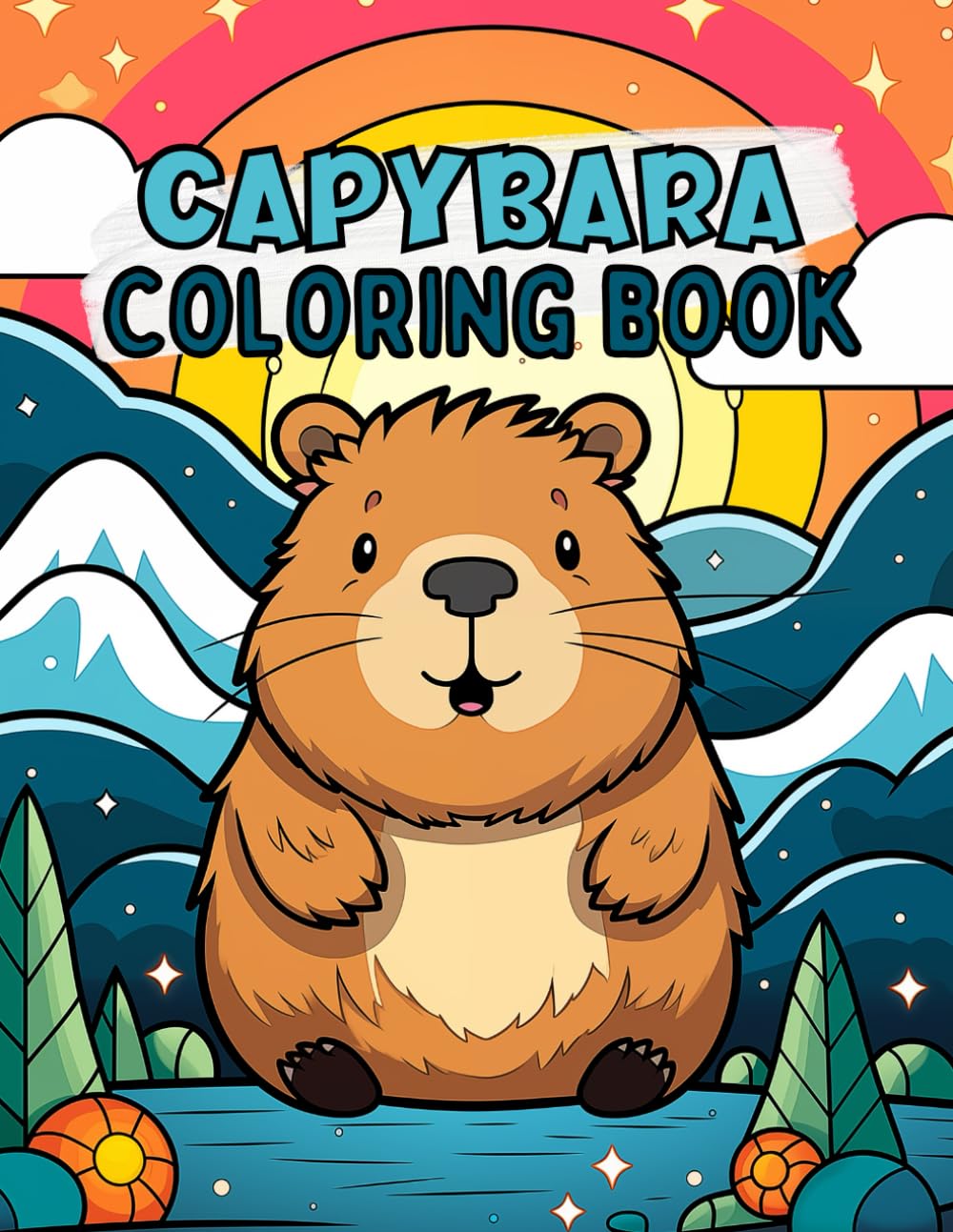 Capybara Coloring Book: Fun And Simple Capybara Coloring Book For Kids ...
