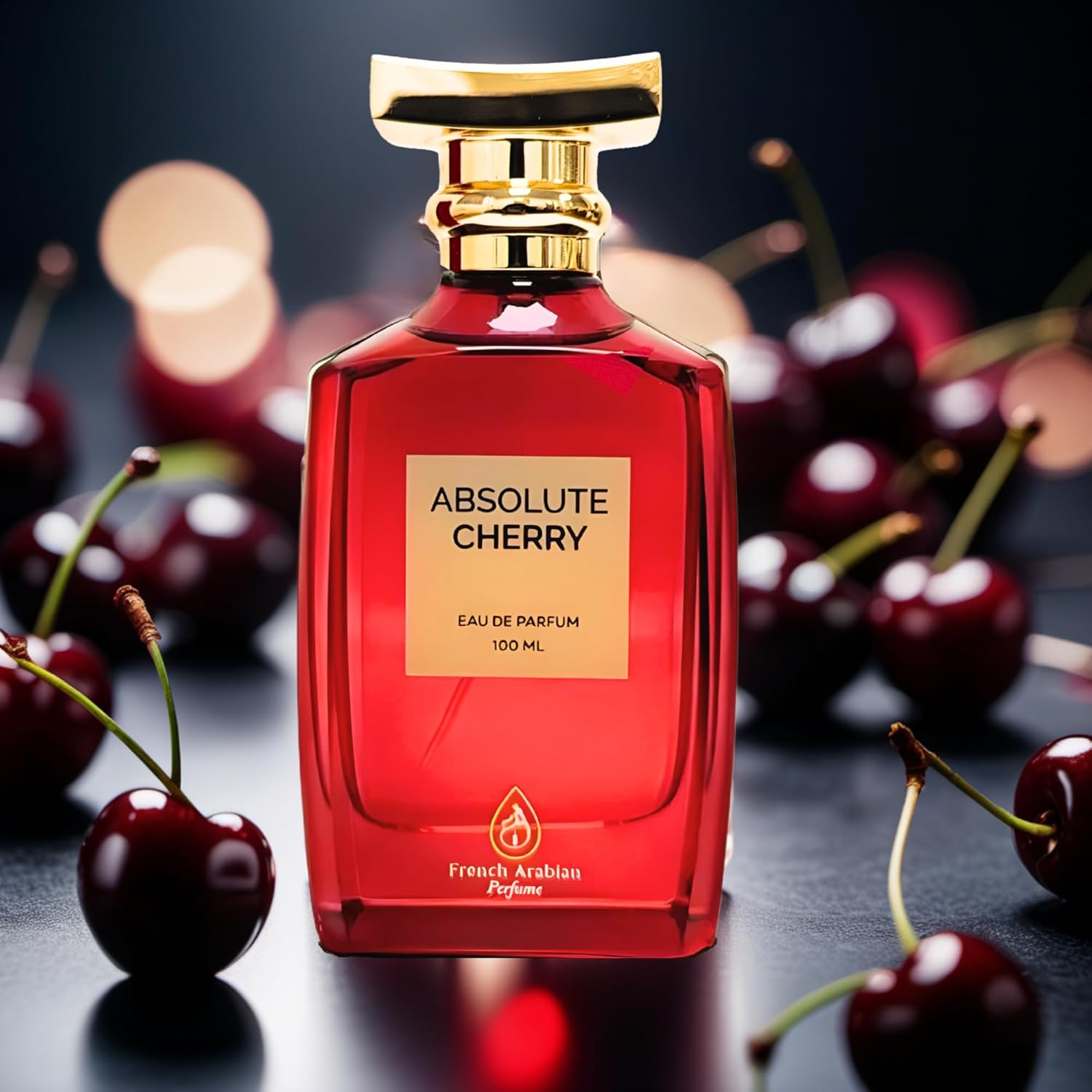 French Arabian Perfumes Absolute Cherry 100ml - Amber Floral Lost Cherries Fragrance - Aroma of Black Cherry Tonka Bean Sandalwood Vanilla Perfume Spray
