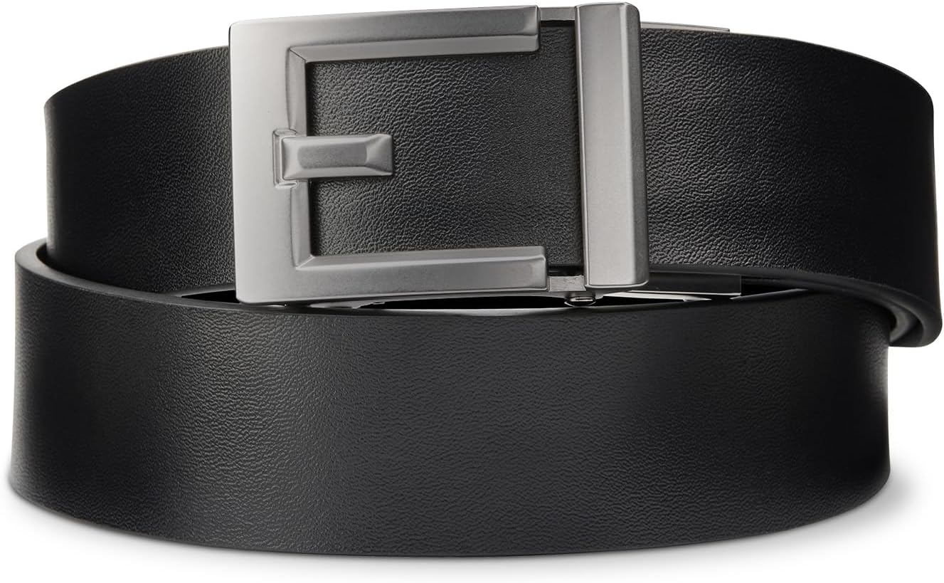 KORE Men’s Smooth Leather Track Belts | “Express” Alloy Buckle