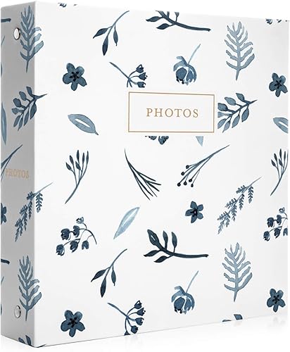 Jot & Mark - Álbum de fotos (200 fotos de 4 x 6, mangas de bolsillo transparentes, 6 divisores de pestañas, carpeta de 3 anillas de 8.5 x 9.5)