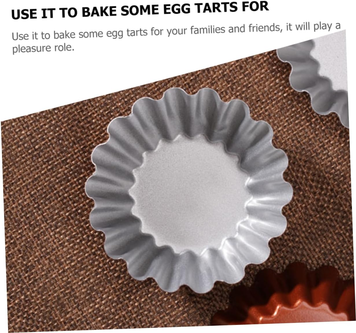 3sets Egg Tart Non Stick Baking Tools for DIY Pudding Jelly and Cookies Household Kitchen Bakeware for Delicious Desserts Easy to Clean and Use 6pcs*3