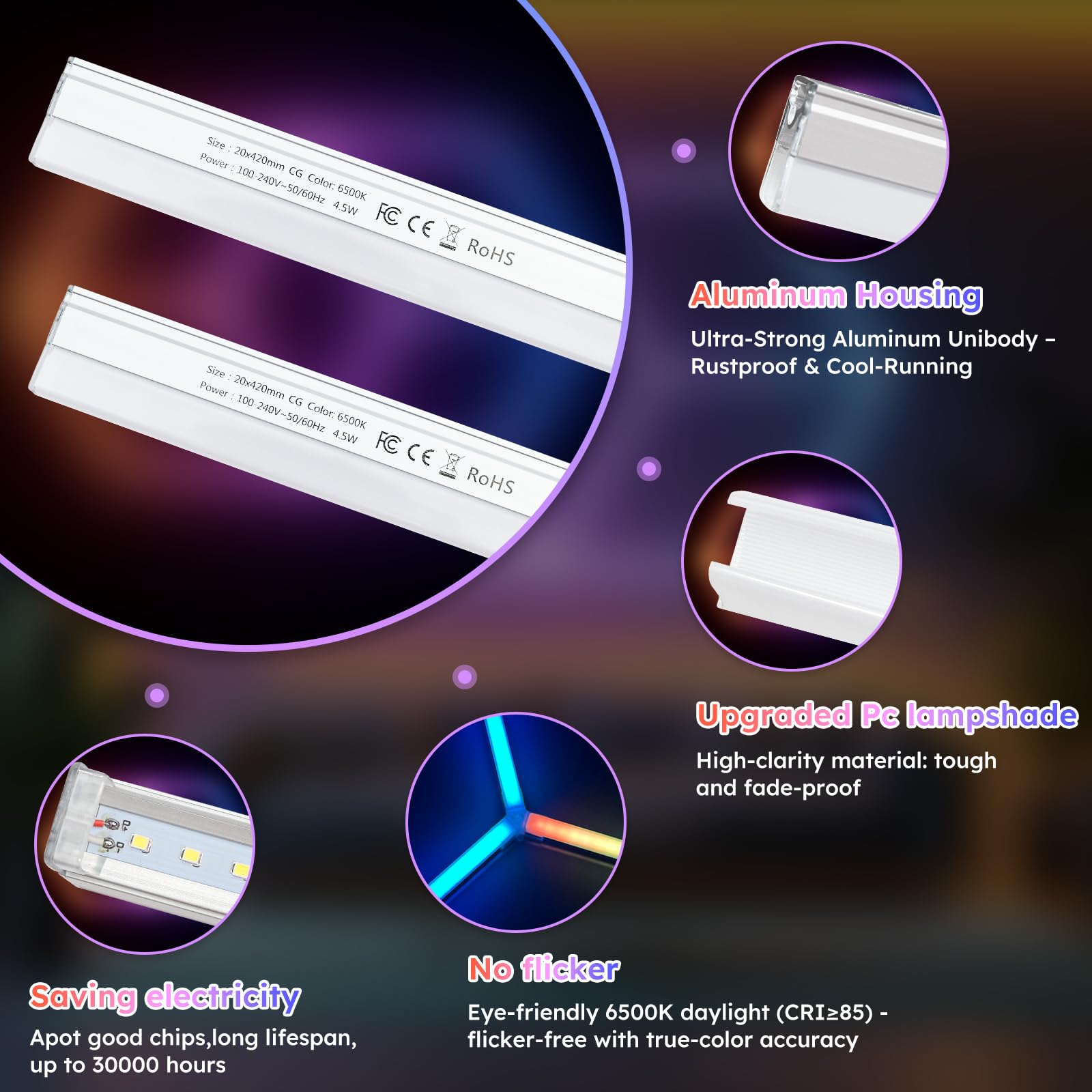 Luci da garage esagonali RGB – LED multicolore con dimmerazione, controllo della velocità, perfette per configurazioni di gioco, bar domestici, studi musicali, illuminazione fai da te per la casa e la