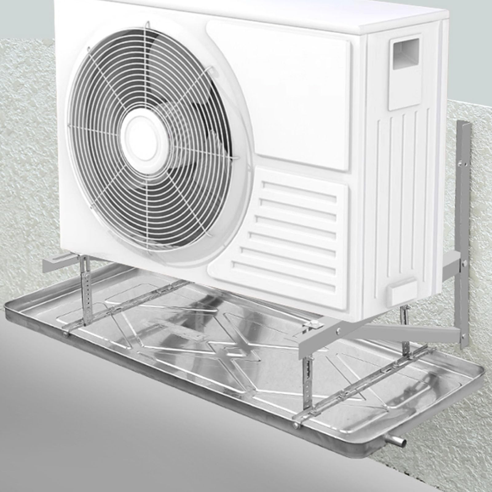 Bac de récupération des condensats pour climatiseur extérieur en acier inoxydable universel