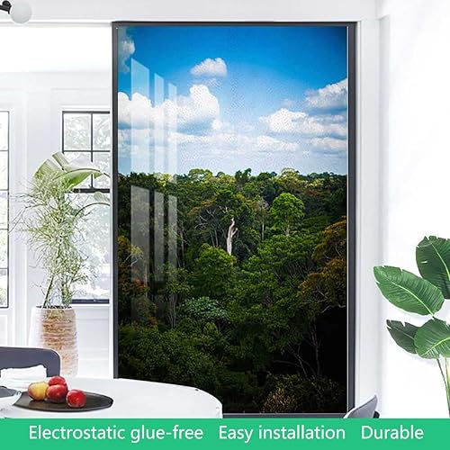 Miniatura 4 de Película de privacidad para ventana, sin pegamento, adhesivos extraíbles de vidrio estático, bloqueo solar, anti rayos UV, para ventana, para el