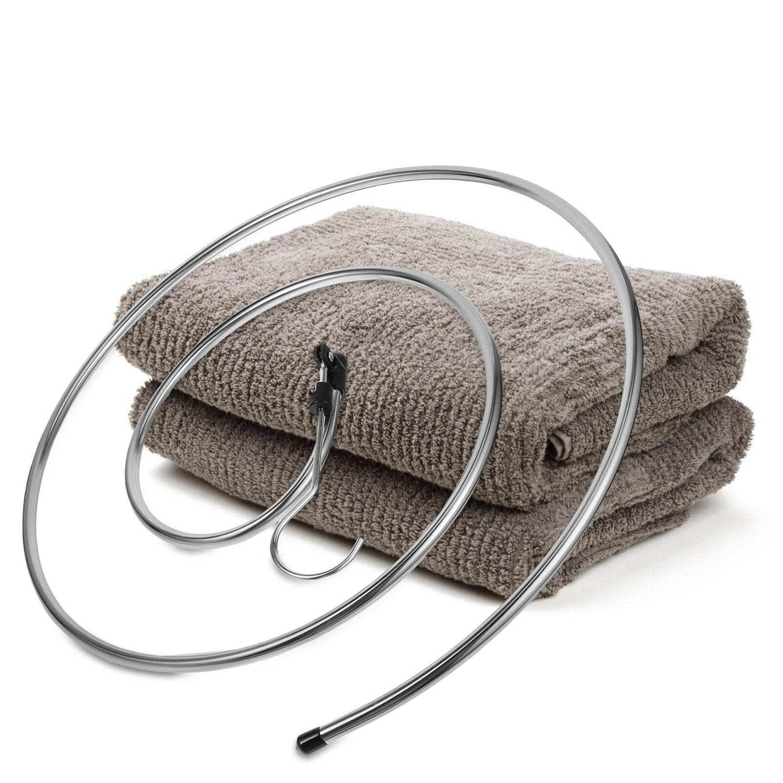 PRETYZOOM 2Pcs Spiral Sheet Hanger, 304 Stainless Steel Drying Rack Laundry for Bed Blankets Towels Bedspreads, Coverlets - Image 2