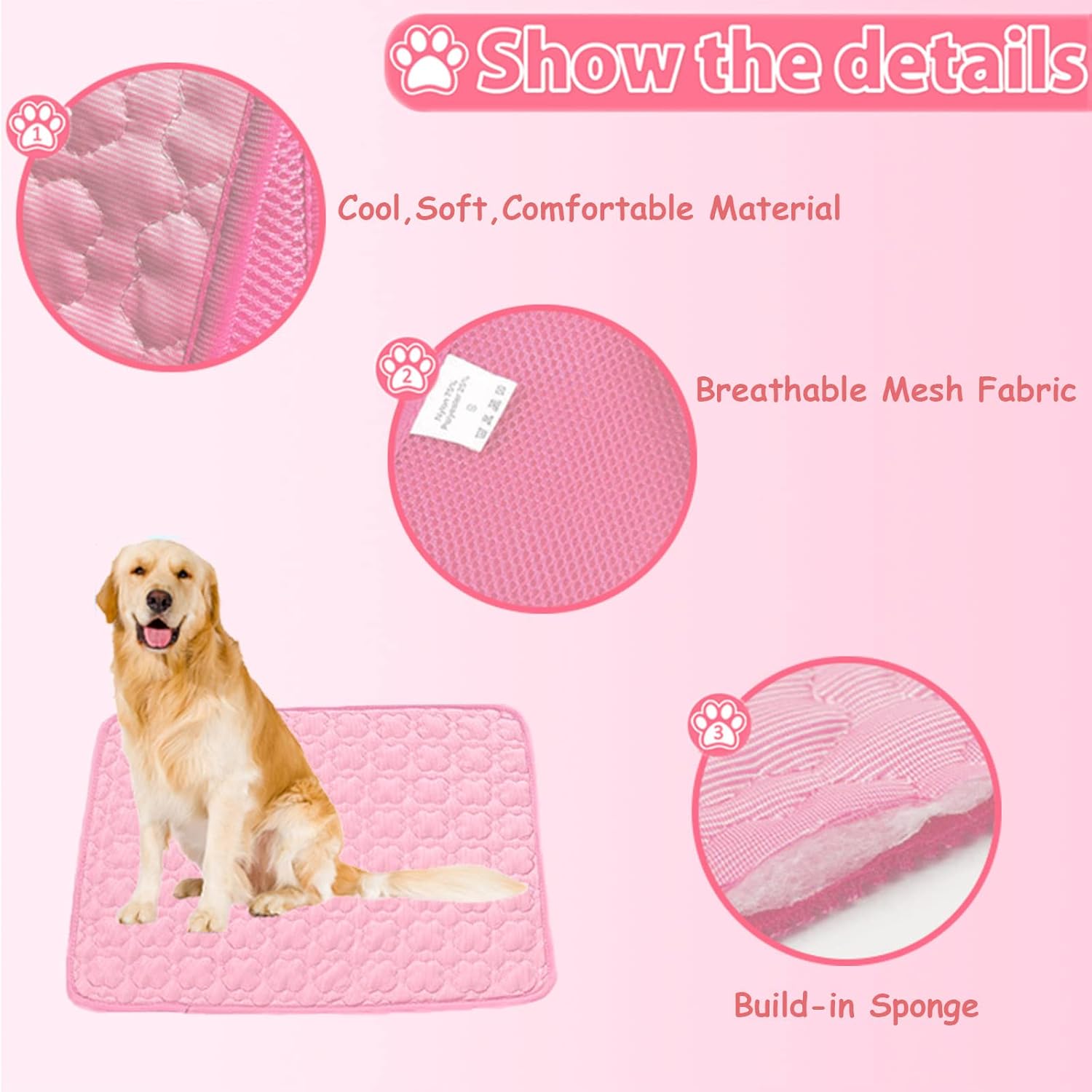 review Dog Cooling Mat Summer Pet Cooling Mat Ice Silk Dog Cooling Pads Cooling for Pets Reusable Portable Cooling Pad Washable Self Cooling Blanket