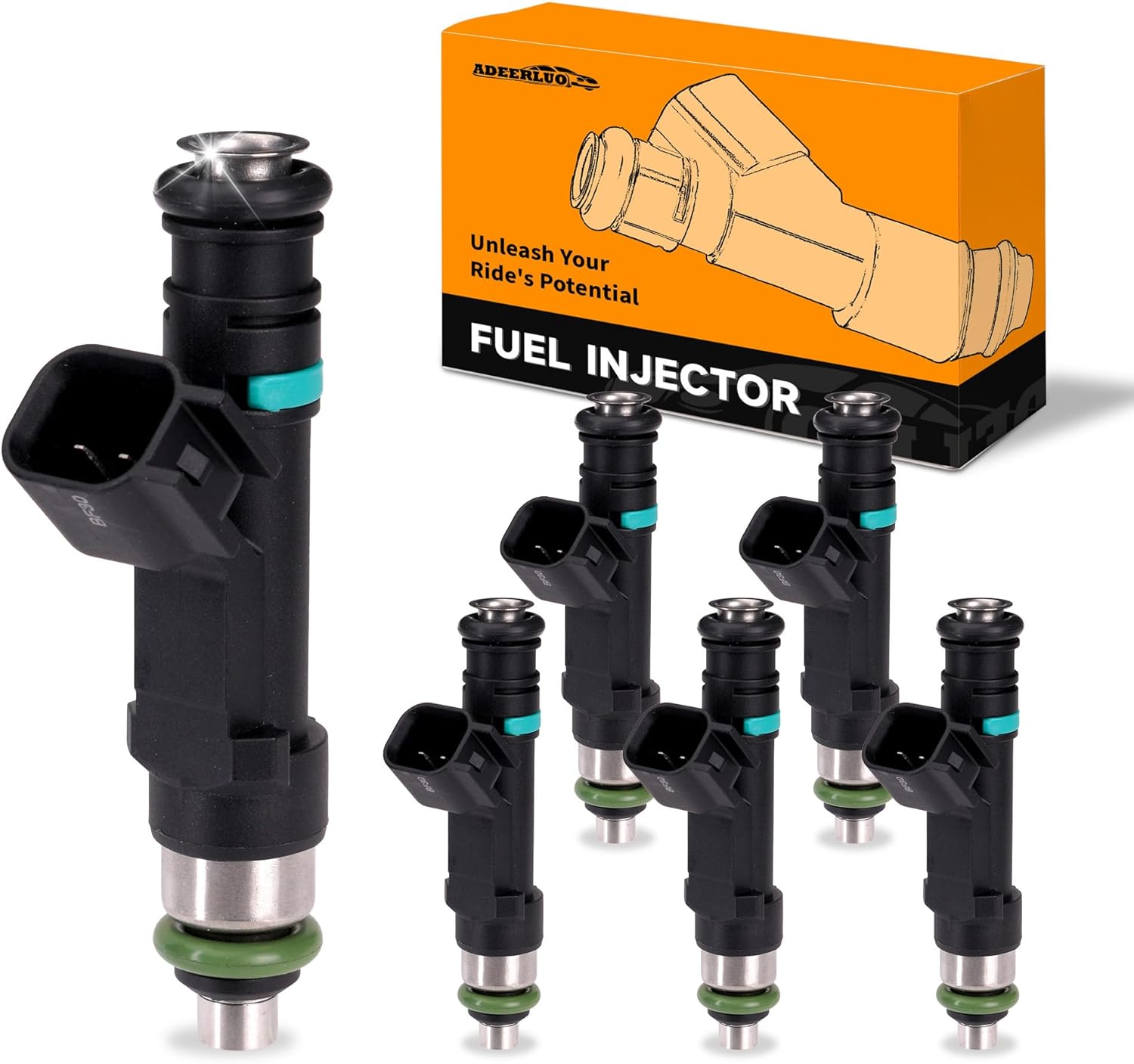 Fuel Injectors fits For-Dodge Grand Caravan For-Chrysler Town&Country 2008-2010 For-Jeep Wrangler For-Routan V6 0280158119 FJ1029 04861667AA 6pcs