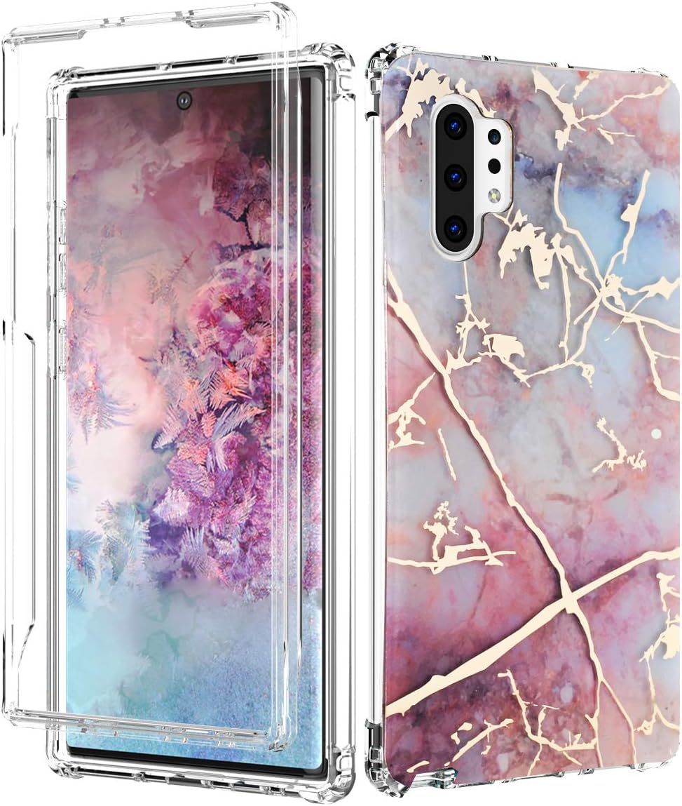 Galaxy Note 10+ Plus Case,Spevert Marble Pattern Shock Absorption Stylish Case Without Built-in Screen Protector Case Cover Compatible for Samsung Galaxy Note 10+ Plus (Colorful)