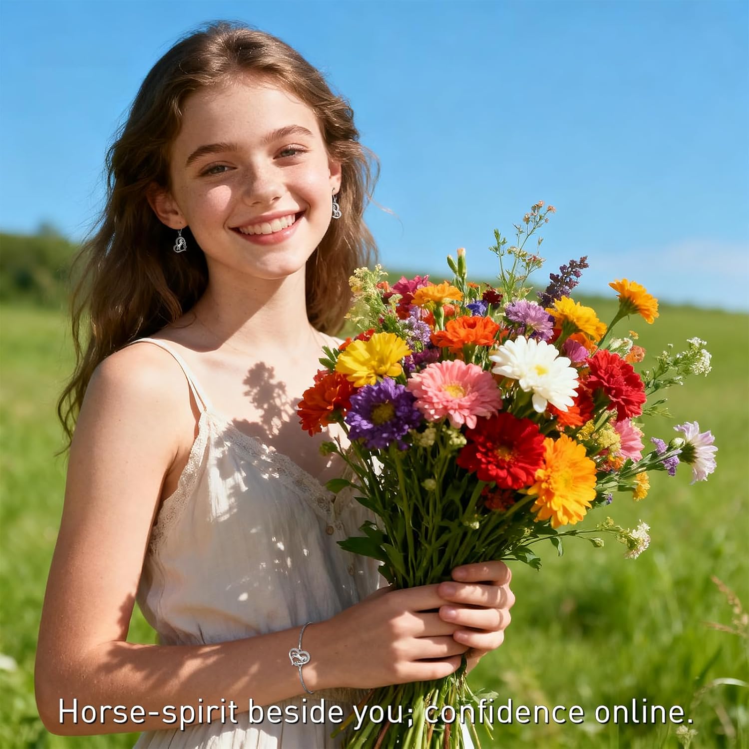 Fenthring Horse Bracelet Sterling Silver Heart Bracelets for Women Adjustable Animal Horse Themed lover Gifts Jewelry - Image 8