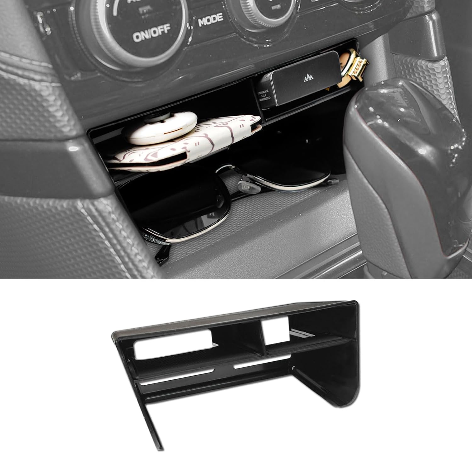 Center Console Organizer Compatible with Subaru Forester 2019 2020 2021 2022 2023 2024 Accessories, Middle Console Storage Box Insert Tray with Charging Hole (NOT for XT or 2025 Models)