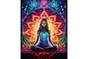 Paint By Number Women Zen Meditation DIY Canvas Kit